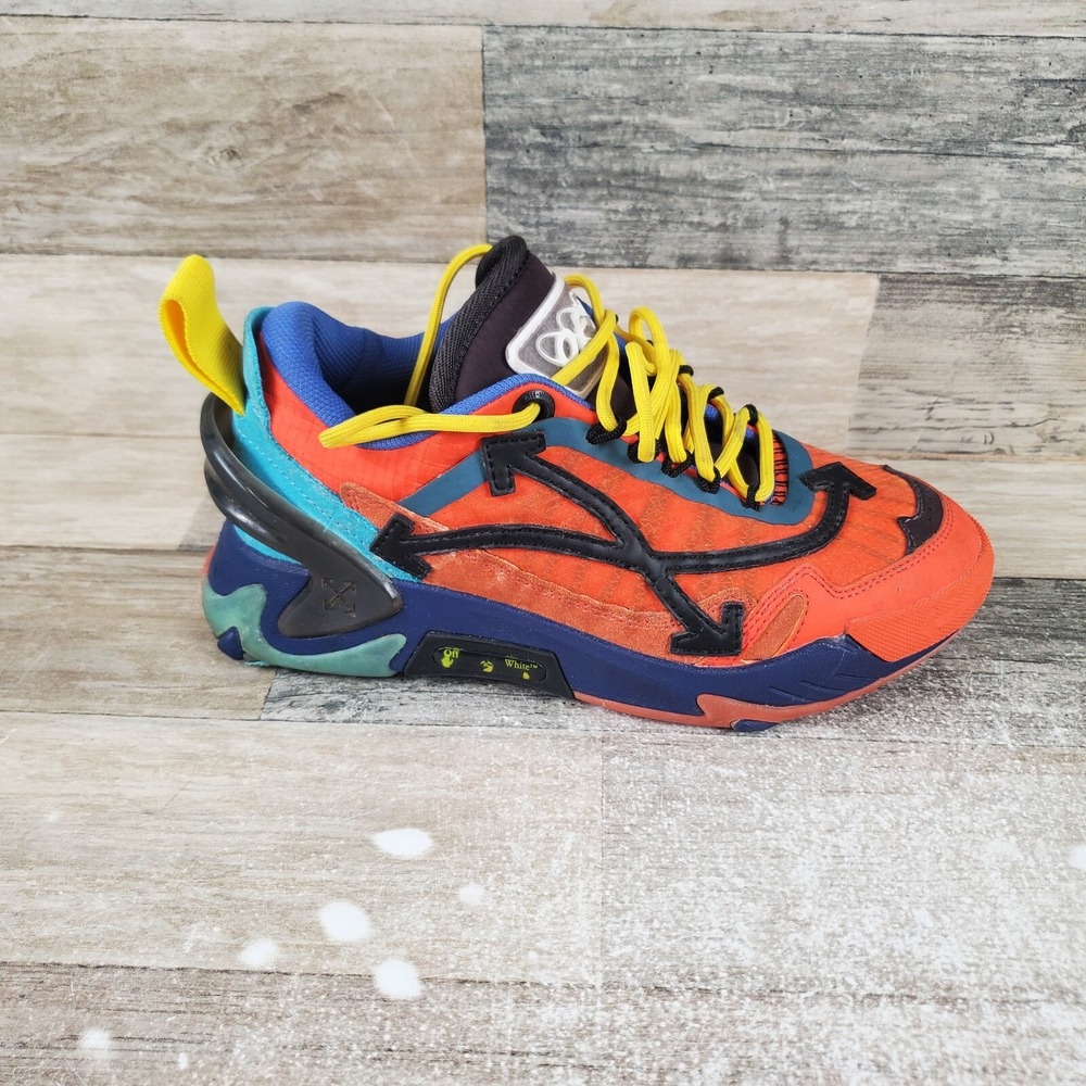 Off-White Odsy-2000 Womens Sz 6 Orange Blue Running Athletic Lace-Up Sneakers